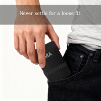 Leather Card Wallet with Elastic Band