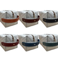 Personalized Canvas and Leather Dopp Kit