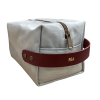 Personalized Canvas and Leather Dopp Kit