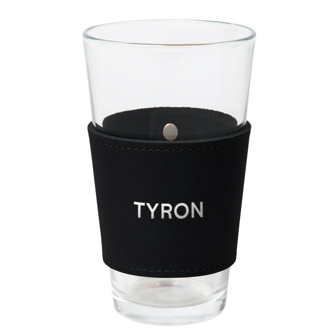 Personalized Leather Pint Glass Sleeve
