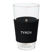 Personalized Leather Pint Glass Sleeve