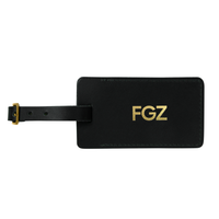 Personalized Sewn Leather Luggage Tag