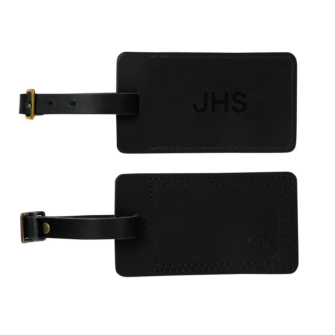 Personalized Sewn Leather Luggage Tag