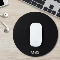 Personalized Round Leather Mouse Pad