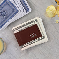 Personalized Leather Money Clip
