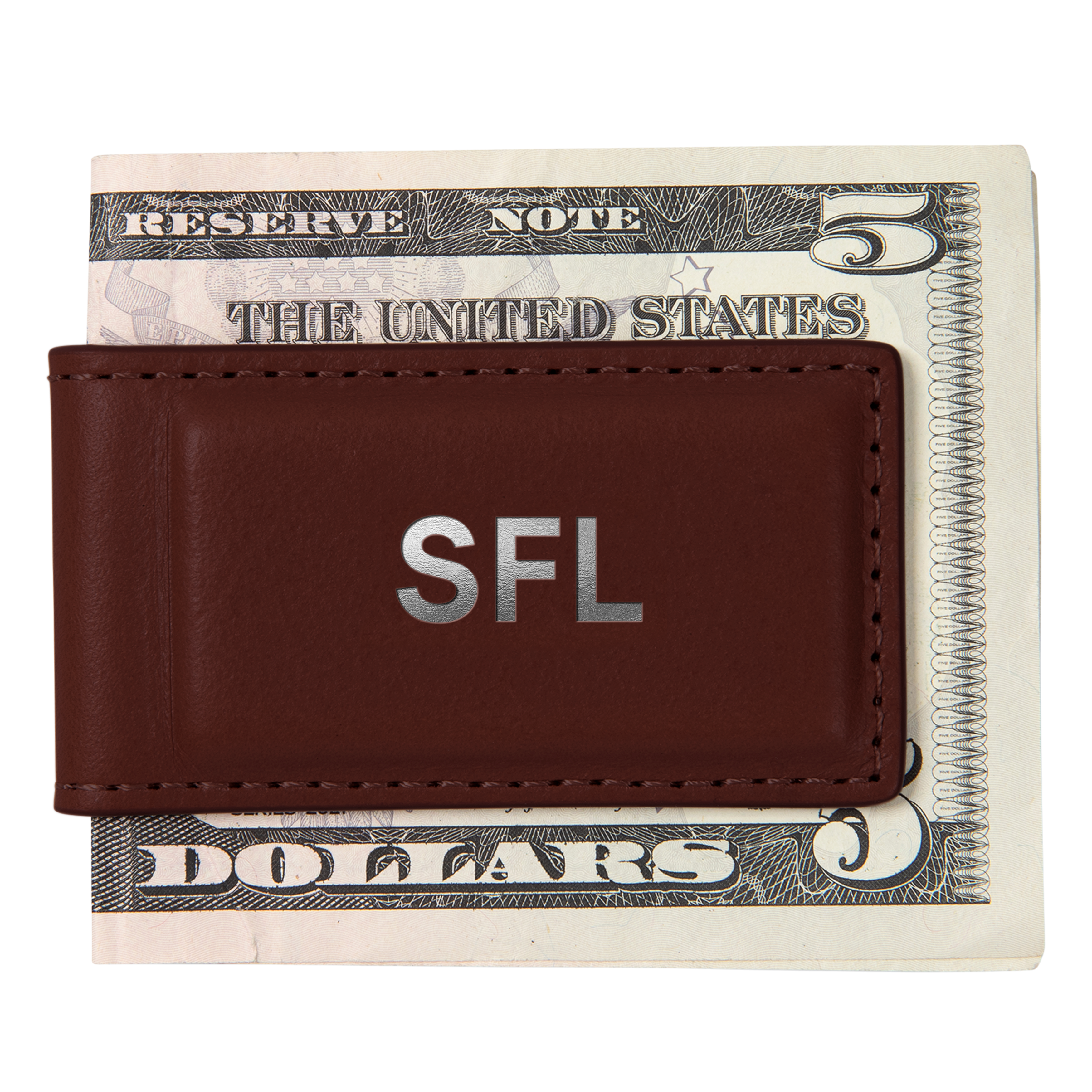 Personalized Leather Money Clip | Magnetic, Monogrammed