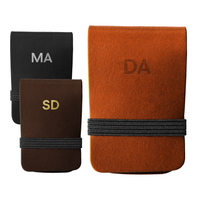 Leather Card Wallet with Elastic Band