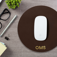 Personalized Round Leather Mouse Pad