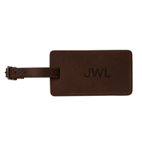 Personalized Sewn Leather Luggage Tag