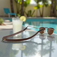 Monogrammed Leather Sunglass Strap