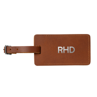 Personalized Sewn Leather Luggage Tag