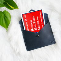 Personalized Full Grain Leather Mahjong Card Holder | Mahjong Score Card Case | Mahjong Gift for Women