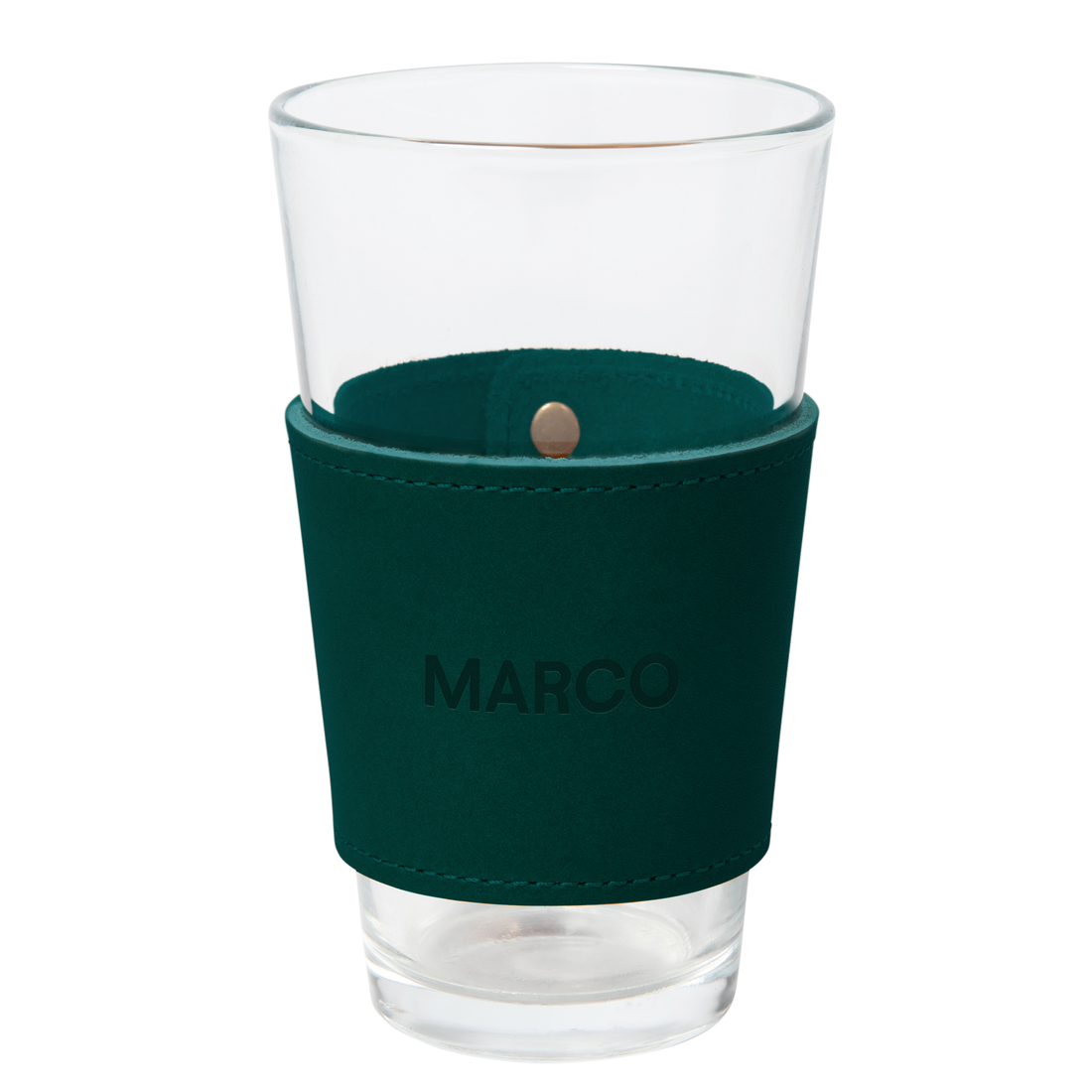 Personalized Leather Pint Glass Sleeve