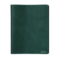 Personalized Leather Large Journal Cover: USA Made Monogrammed Notebook