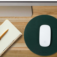 Personalized Round Leather Mouse Pad