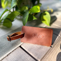 Personalized Sewn Leather Luggage Tag