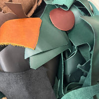 4lb Assorted USA Leather Scrap: Home Crafting & Decor