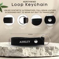 Personalized Leather Keychain