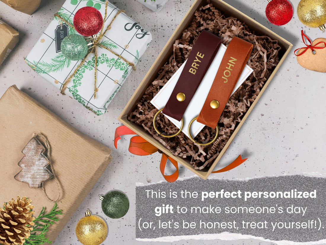Personalized Leather Keychain