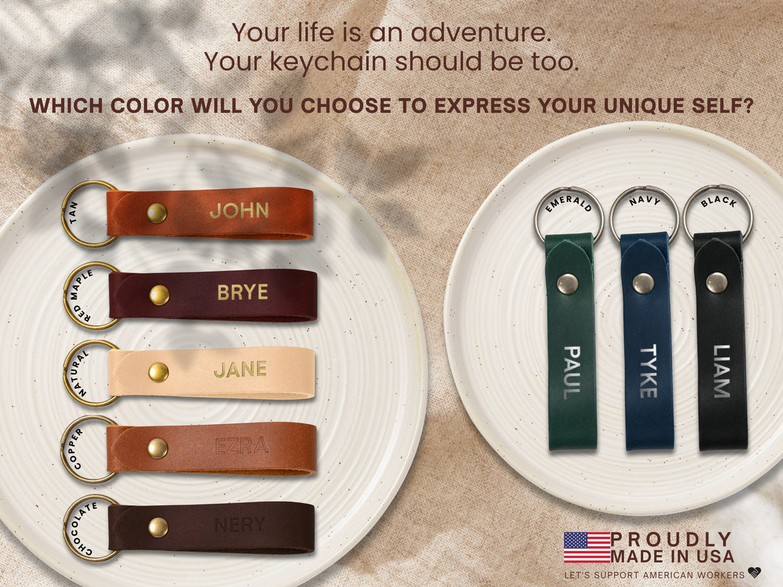 Personalized Leather Keychain