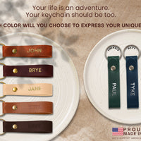 Personalized Leather Keychain