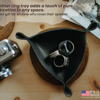 Personalized Leather Ring Tray