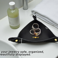 Personalized Leather Ring Tray