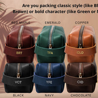 Personalized Leather Dopp Kit