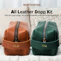 Personalized Leather Dopp Kit