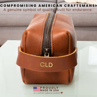 Personalized Leather Dopp Kit