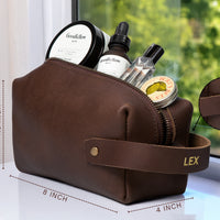 Personalized Leather Dopp Kit