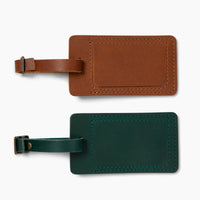 Personalized Sewn Leather Luggage Tag