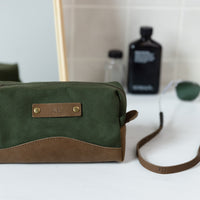 Personalized Canvas and Leather Dopp Kit