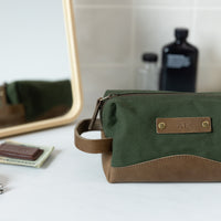 Personalized Canvas and Leather Dopp Kit