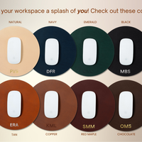 Personalized Round Leather Mouse Pad