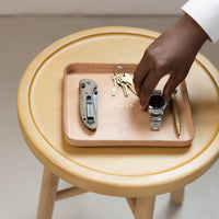 Molded Leather Valet Tray.