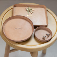 Molded Leather Valet Tray