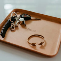 Molded Leather Valet Tray