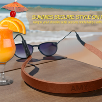 Monogrammed Leather Sunglass Strap