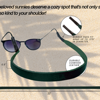 Monogrammed Leather Sunglass Strap