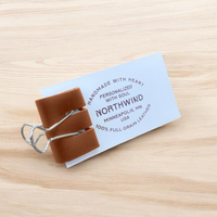 Personalized Leather Binder Clip (Set of 3) | Handcrafted | Northwind