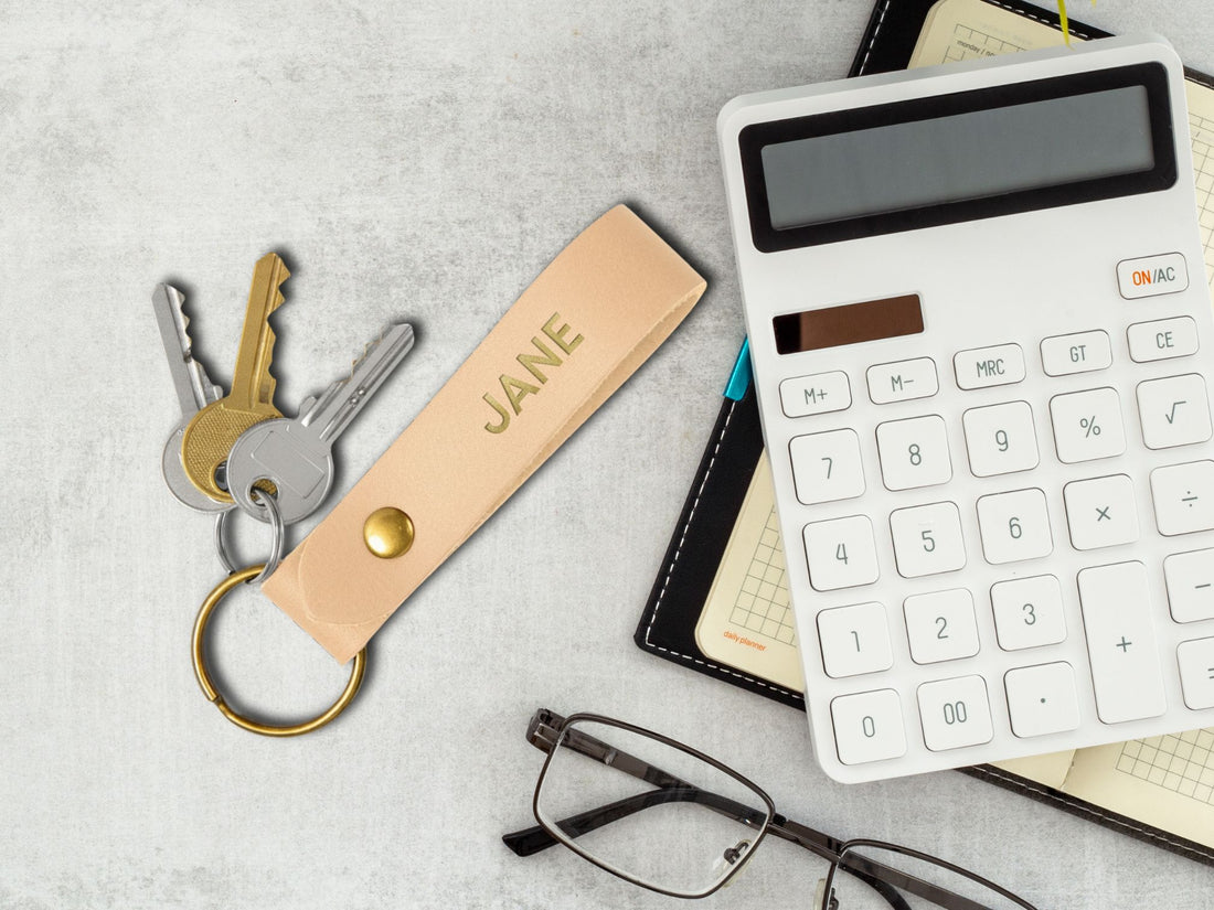 Personalized Leather Keychain