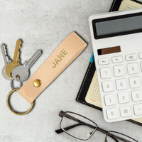 Personalized Leather Keychain