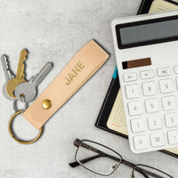 Personalized Leather Keychain