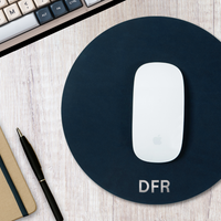 Personalized Round Leather Mouse Pad