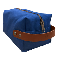 Personalized Canvas and Leather Dopp Kit