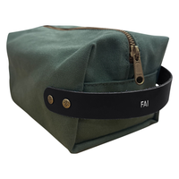 Personalized Canvas and Leather Dopp Kit