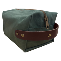 Personalized Canvas and Leather Dopp Kit