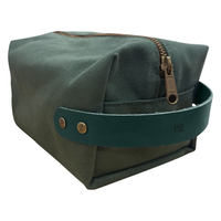 Personalized Canvas and Leather Dopp Kit
