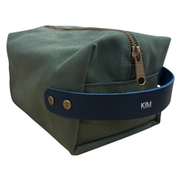Personalized Canvas and Leather Dopp Kit